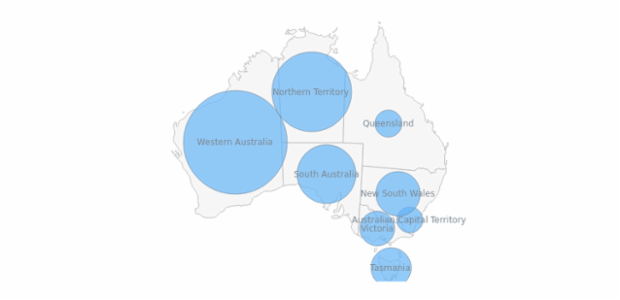 anychart.bubbleMap created by AnyChart Team