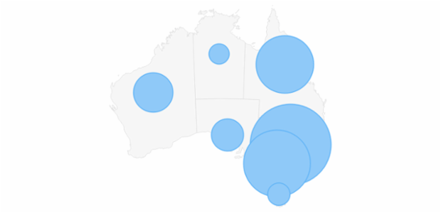 Maps Proportional Symbol 05 created by AnyChart Team