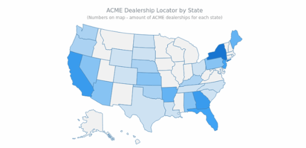 Dealership Locator created by AnyChart Team
