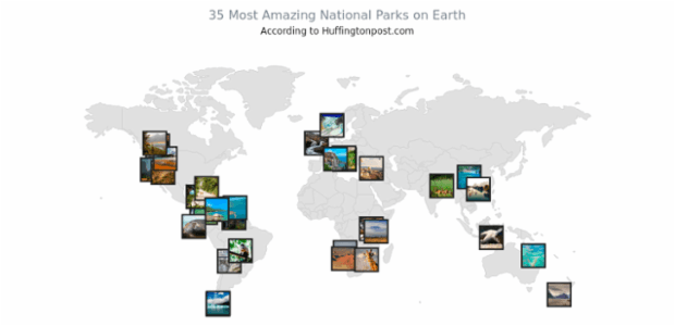 35 Most Amazing National Parks on Earth created by AnyChart Team