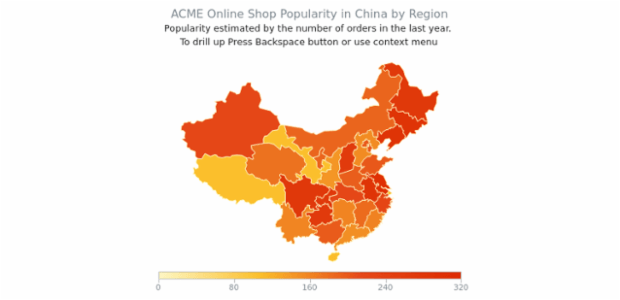 ACME sales in China Regions created by AnyChart Team
