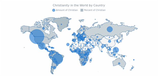 Bubble Christian Map created by AnyChart Team