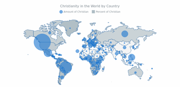 Bubble Christian Map created by AnyChart Team