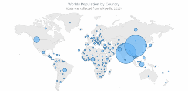World Bubble Map created by AnyChart Team