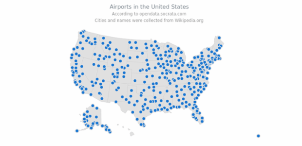 USA Airports created by AnyChart Team