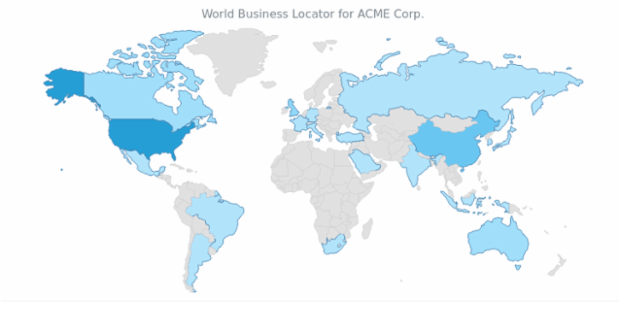 World Business Locator created by AnyChart Team