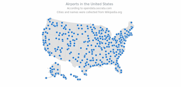 USA Airports created by AnyChart Team