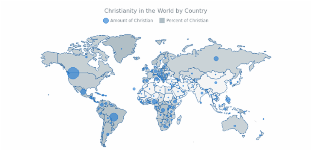Bubble Christian Map created by AnyChart Team