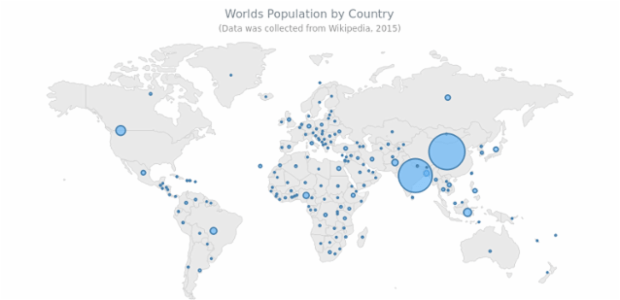 World Bubble Map created by AnyChart Team
