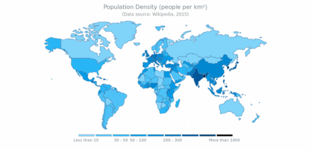 World Choropleth Map created by AnyChart Team