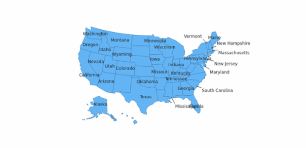 USA Map With Outside Labels created by AnyChart Team