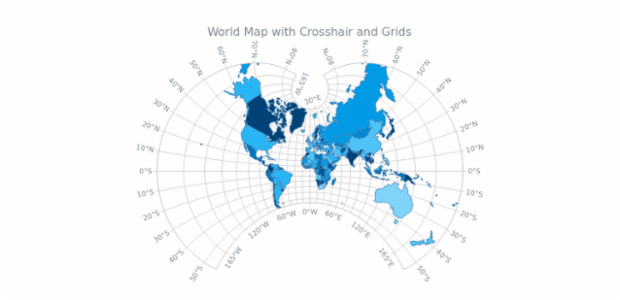 World Map with Crosshair and Grids created by AnyChart Team