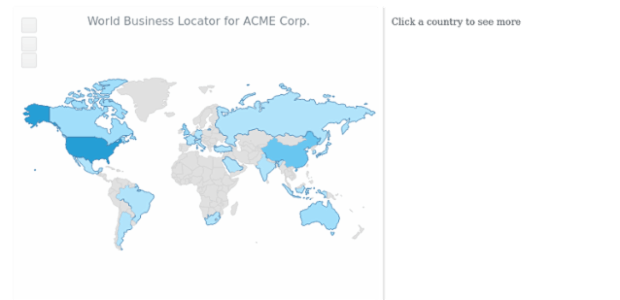 World Business Locator created by AnyChart Team