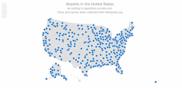 USA Airports created by AnyChart Team