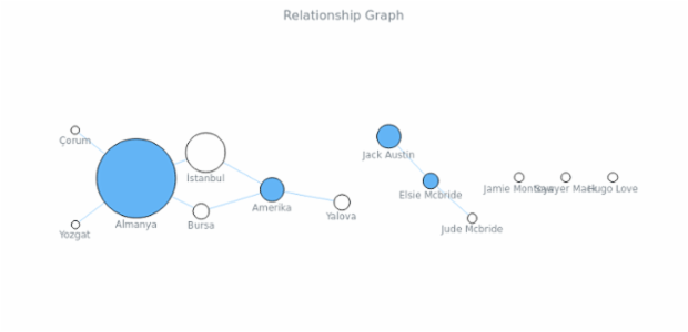Network Graph created by anonymous, A Network Graph is a visualization of a set of nodes connected with one another by edges. It is widely used in mathematics, and also can be a great help when showing relations between people, companies, cities or any other things.